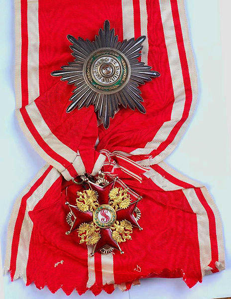 Знак Императорского и Царского Ордена Св. Станислава 1-й степени