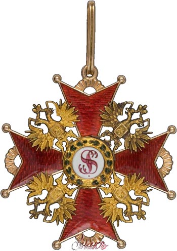 Знак Императорского и Царского Ордена Св. Станислава 1-й степени